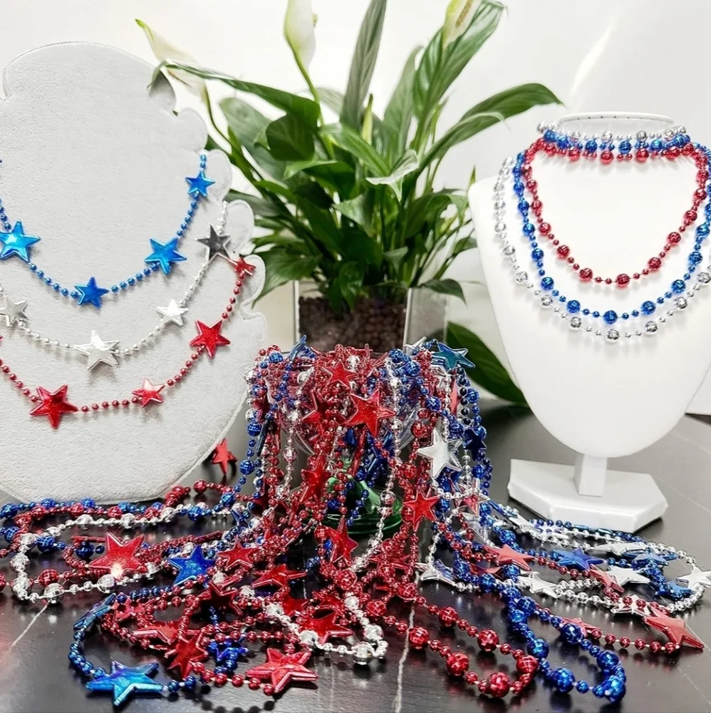 4th of July Necklace Beads